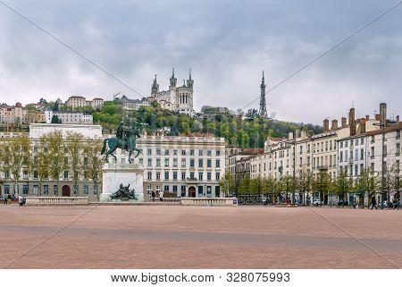 Place Bellecour Is A Large Square In The Centre Of Lyon, France