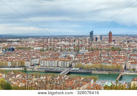 View Of Lyon From Basilica Of Notre-dame De Fourviere Hill, Frane