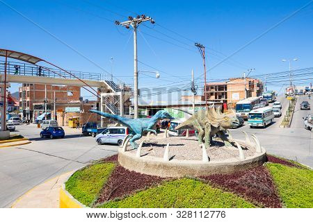 Sucre Bolivia September 26 Welcome Signs In The City Remembering To Visit The Cretacic Park In The N