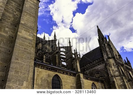 Le Mans, Maine, France - May 28: Cathedral Of Saint Julian (cathedrale St-julien Du Mans) On 28 May 