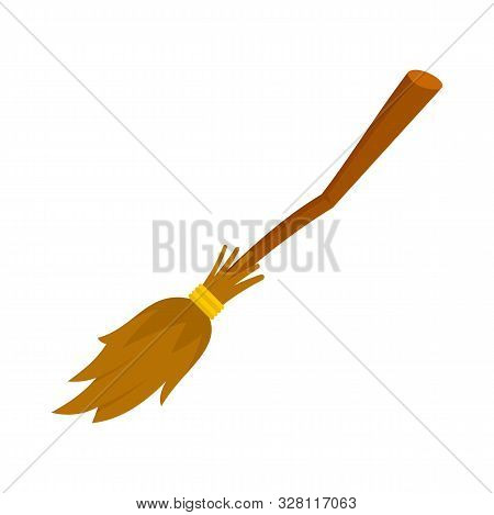 Broom Icon. Flat Illustration Of Broom Vector Icon For Web Design