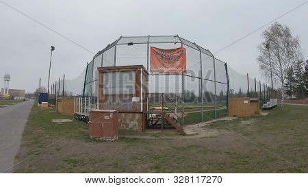 Berlin, Germany - March 21, 2019: Baseball Field At Tempelhofer Feld, Home Of German Baseball Team B