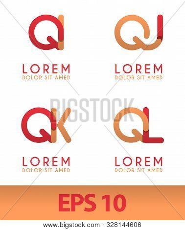 Q Alphabet Logo Concept For Company Or Corporations Industry, Print Various Online And Offline, Prom