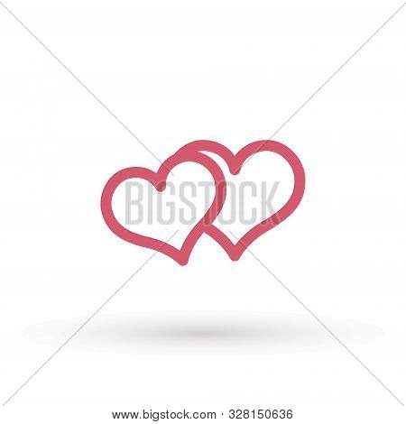 Two Lovers Hearts Vector Photo Free Trial Bigstock