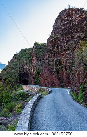 Gorges De Daluis Or Chocolate Canyon In Provence-alpes, France.