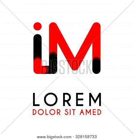 Initial Letter Im With Red Black And Has Rounded Corners