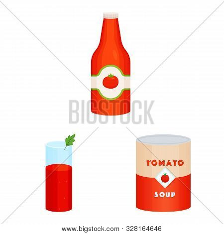 Vector Design Of Organic And Food Sign. Collection Of Organic And Diet Stock Vector Illustration.