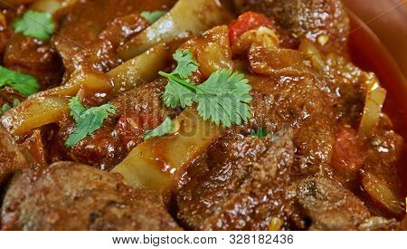 Drob Po Selski, Made By Cooking Liver With Vegetable Chunks. Bulgarian, National  Cuisine, Tradition