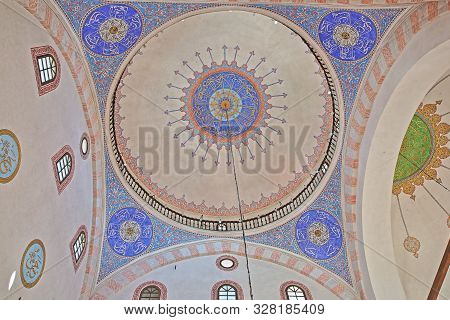 Sarajevo, Bosnia And Herzegovina - September 15, 2019: The Colorful Prayer Room Of  Gazi Husrev Bego