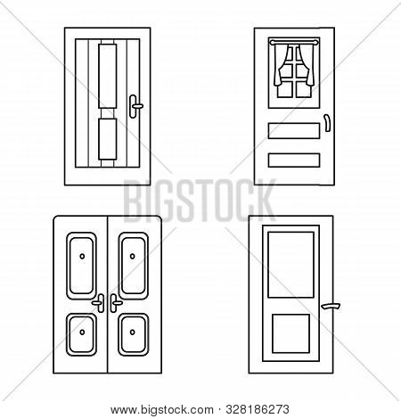 Vector Illustration Of Home And Design Icon. Set Of Home And Office Stock Vector Illustration.