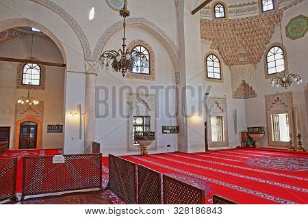 Sarajevo, Bosnia And Herzegovina - September 15, 2019: The Colorful Prayer Room Of  Gazi Husrev Bego