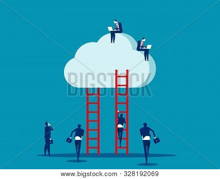 Industry And Business Data. Concept Business Vector Illustration, Flat Business Cartoon, Data, Wareh