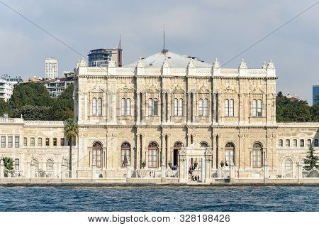 Istanbul, Turkey - October 07, 2015: The Dolmabahce Palace On The Bosphorous In Istanbul