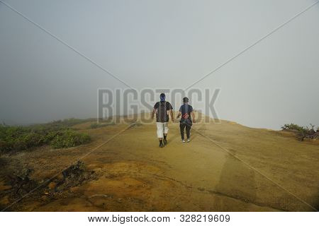 Banyuwangi, Indonesia - May 29, 2019 : Short Trekking To Mount Ijen Banyuwangi Indonesia