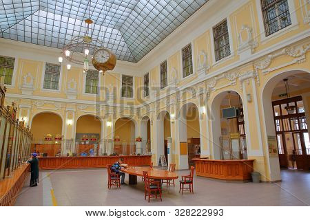 Sarajevo, Bosnia And Herzegovina - September 18, 2019: The Hall Inside The Post Office, Located On T