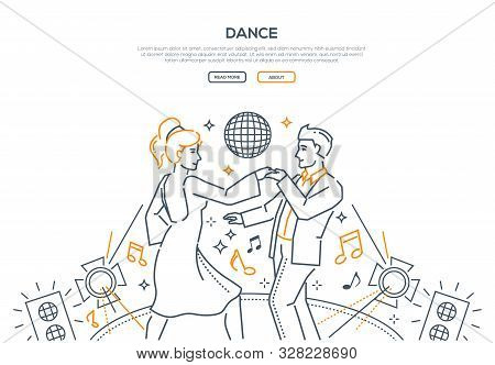 Dancing In Nightclub Linear Landing Page Template