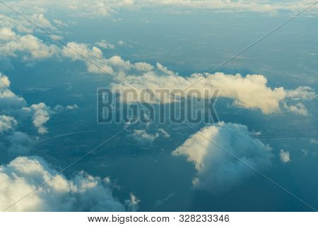 Blue Sky With Flufy Landscape Nature