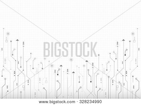 Circuit Board Technology Abstract Background, Science High-tech Futuristic Digital Concept.