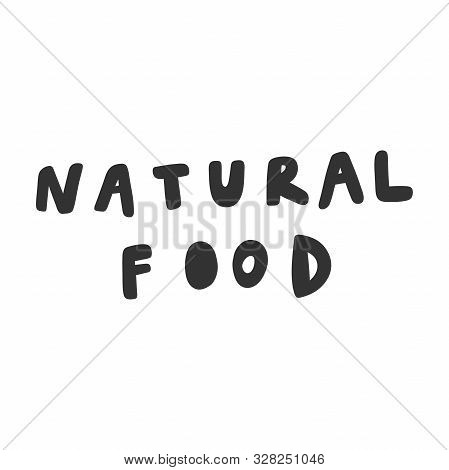 Green Eco Bio Sticker For Social Media Content. Vector Hand Drawn Illustration Design.