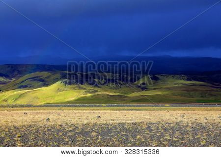 Alpine stormy landscape in Skaftafell National Park Iceland, Europe