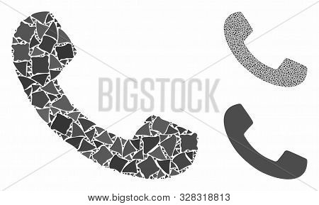 Phone Receiver Composition Of Trembly Pieces In Various Sizes And Shades, Based On Phone Receiver Ic