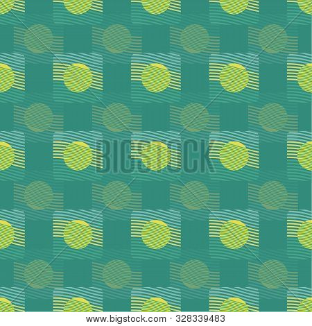 A Seamless Vector Abstract Pattern Pattern With Pill Shaped Circles And Squares. Mediacl Themed Surf