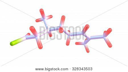 Citronellal Molecular Structure Isolated On White