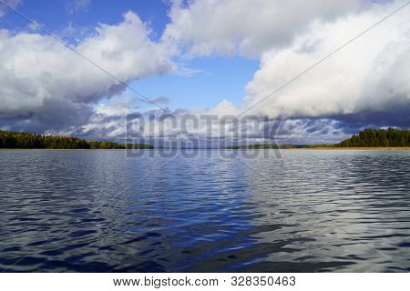 Beautiful Cloudscape Over The Sea. Finland, Tammisaari. Can Be Used As Background, Walpapers, Postca