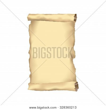 Papers Old Scrolls Or Ancient Parchments. Old Document Or Manuscript Background, Empty Sheet, Papyru