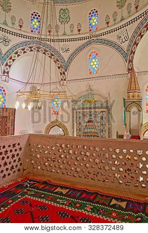 Mostar, Bosnia And Herzegovina - September 20, 2019: The Colorful Prayer Room Of  Koski Mehmed Pasha