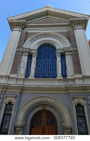 Madrid, Spain - January 22, 2018: Jesus De Medinaceli Chuch In City Of Madrid, Spain