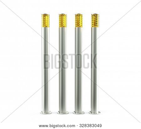 Classic Street Lamp Isolated On White Background. 3d Rendering