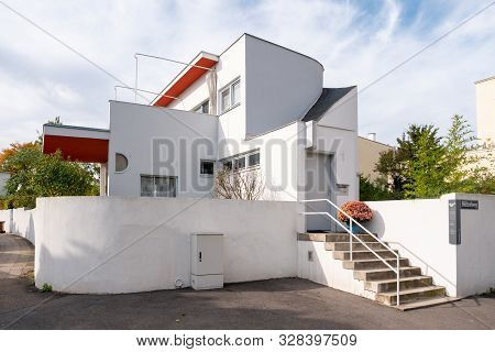 Stuttgart, Germany, October 15, 2019: Weissenhof Siedlung A.k.a. Weissenhof Estate Detached House By