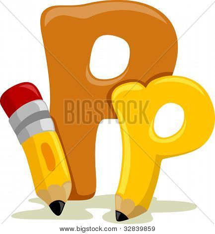 Illustration med bokstaven P