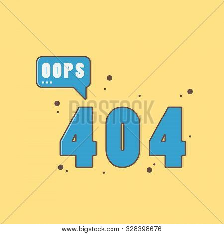 Icon 404 Error With A Trendy Design And Isolation Against A Yellow Background