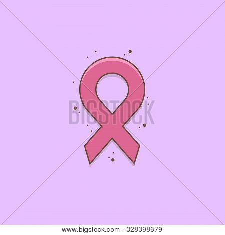 Icon To Commemorate Cancer Day, Pink Cancer Awareness Icon