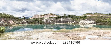 Artificial Lake In Kaolin Mine, Kaolinite - Municipality Of La Unión Antioquia Colombia