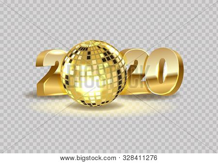 2020 Happy New Year Of The Creative Design Horizontal Banner Background Or Greeting Card. Realistic 