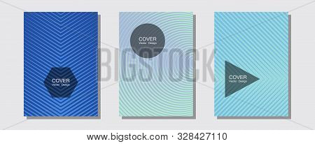 Abstract Shapes Of Multiple Lines Halftone Patterns. Elegant Patchy Mockups. Halftone Lines Music Po