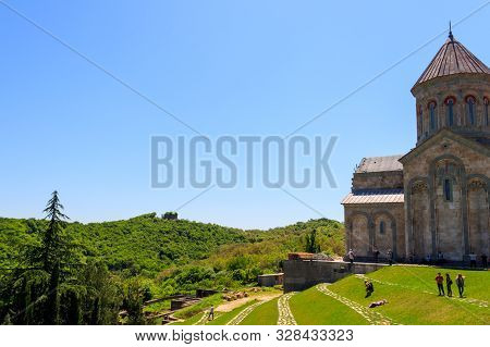 Sighnaghi, Kakheti, Georgia - May 2, 2018: Monastery Of St. Nino At Bodbe Is A Georgian Orthodox Mon