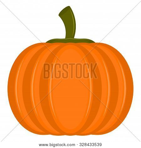 Isolated Pumpkin Image Over A Whhite Bacground - Vector