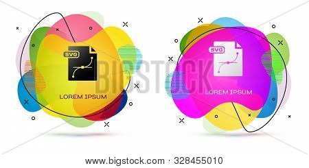 Color Svg File Document. Download Svg Button Icon Isolated On White Background. Svg File Symbol. Abs