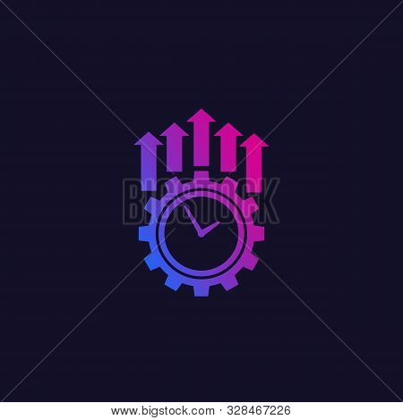 Productivity And Efficiency Growth, Vector Icon, Eps 10 File, Easy To Edit
