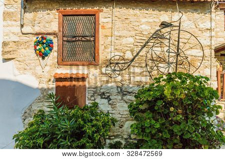 Lania Cyprus. September 3 2019. A View Of Typical Local Architecture In The Traditional Village Of L