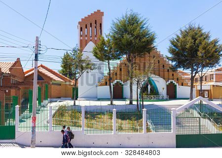Sucre Bolivia September 19 Facade Of Quiroga Church In Northern Sucre, Appreciated For Its Particula