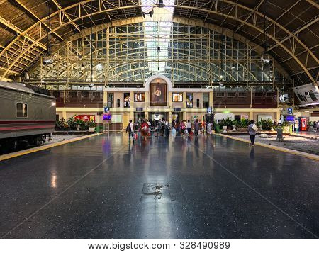 Bangkok Railway Station Also Known As Hua Lamphong Railway Station : 23 April 2018,bangkok