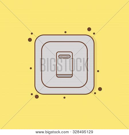 Illustration Icon Light Switch With A Yellow Background