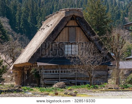 Gassho-zukuri House , Historic Village Of Shirakawa-go In Summer , Japan