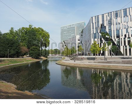 Duessel River In Duesseldorf