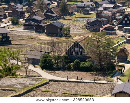 Historic Village Of Shirakawa-go In Spring , Japan